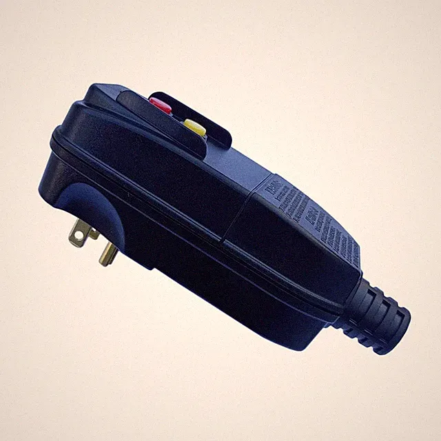 GFCI Plug for Pressure Washer Pool Pump Auto-Monitoring 15Amp 3 Prong Circuit...