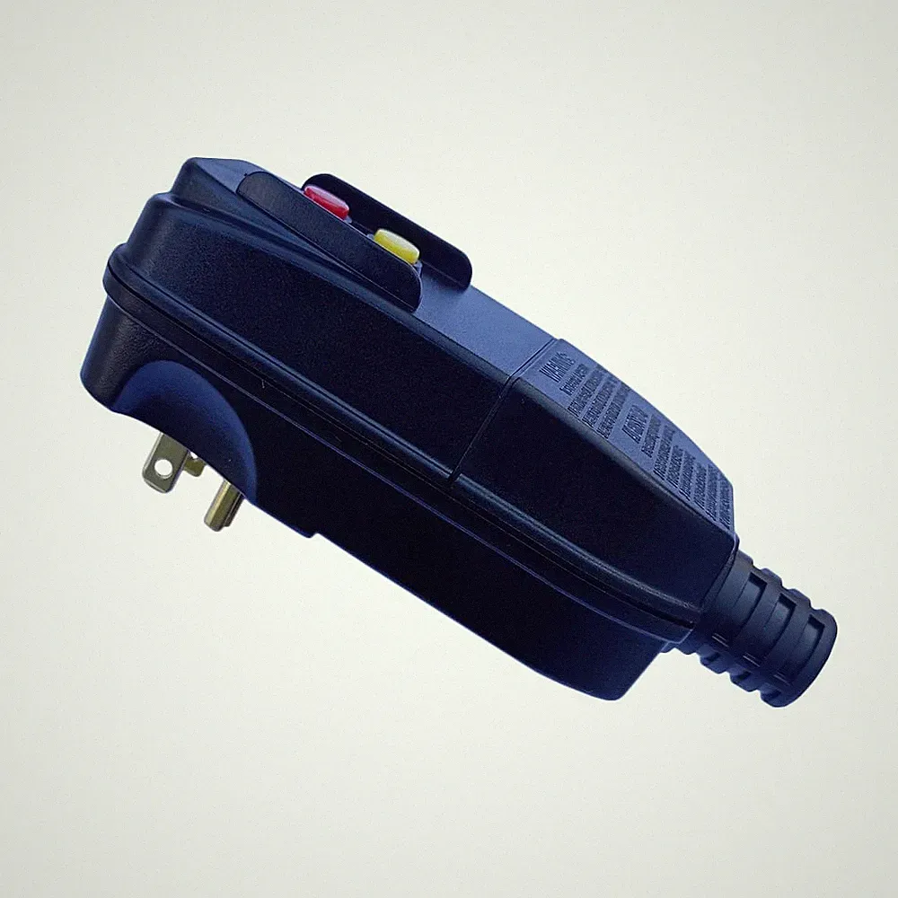 GFCI Plug for Pressure Washer Pool Pump Auto-Monitoring 15Amp 3 Prong Circuit