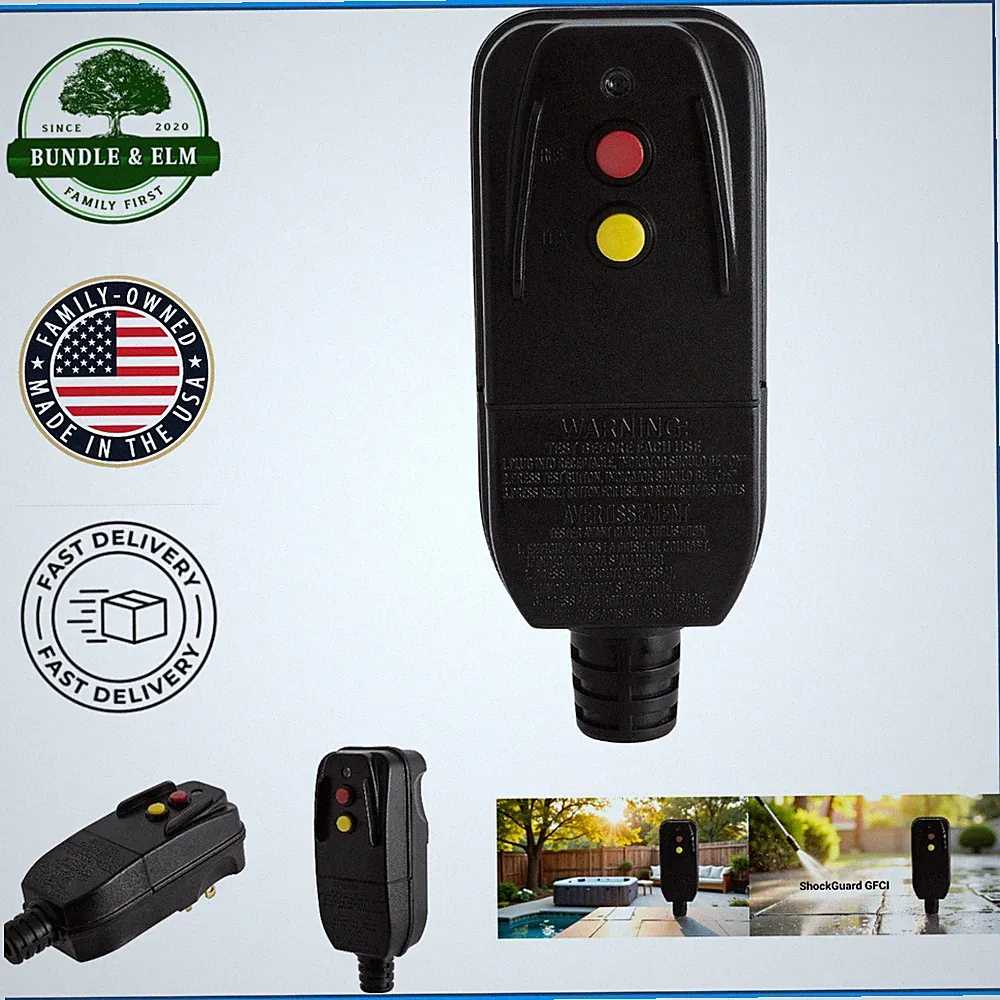 GFCI Replacement Plug Assembly for Pressure Washers and Pool Pumps, 3-Prong