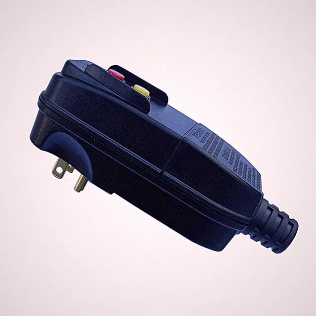 GFCI Replacement Plug for Pressure Washer Pool Pump Auto-Monitoring 15Amp 3 Pron