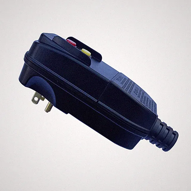 GFCI Replacement Plug for Pressure Washer Pool Pump Auto-Monitoring 15Amp 3 Pron