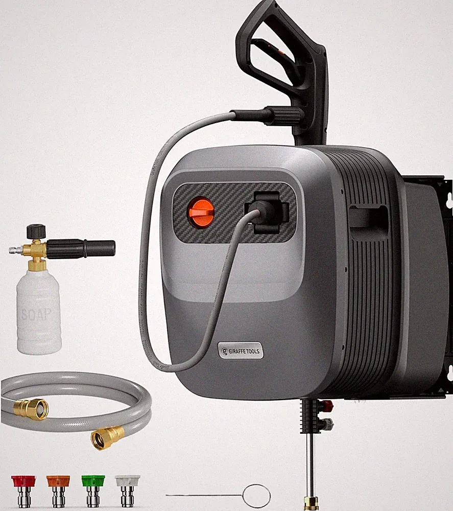 Giraffe G20 2500 PSI Wall Mounted Retractable Pressure Washer