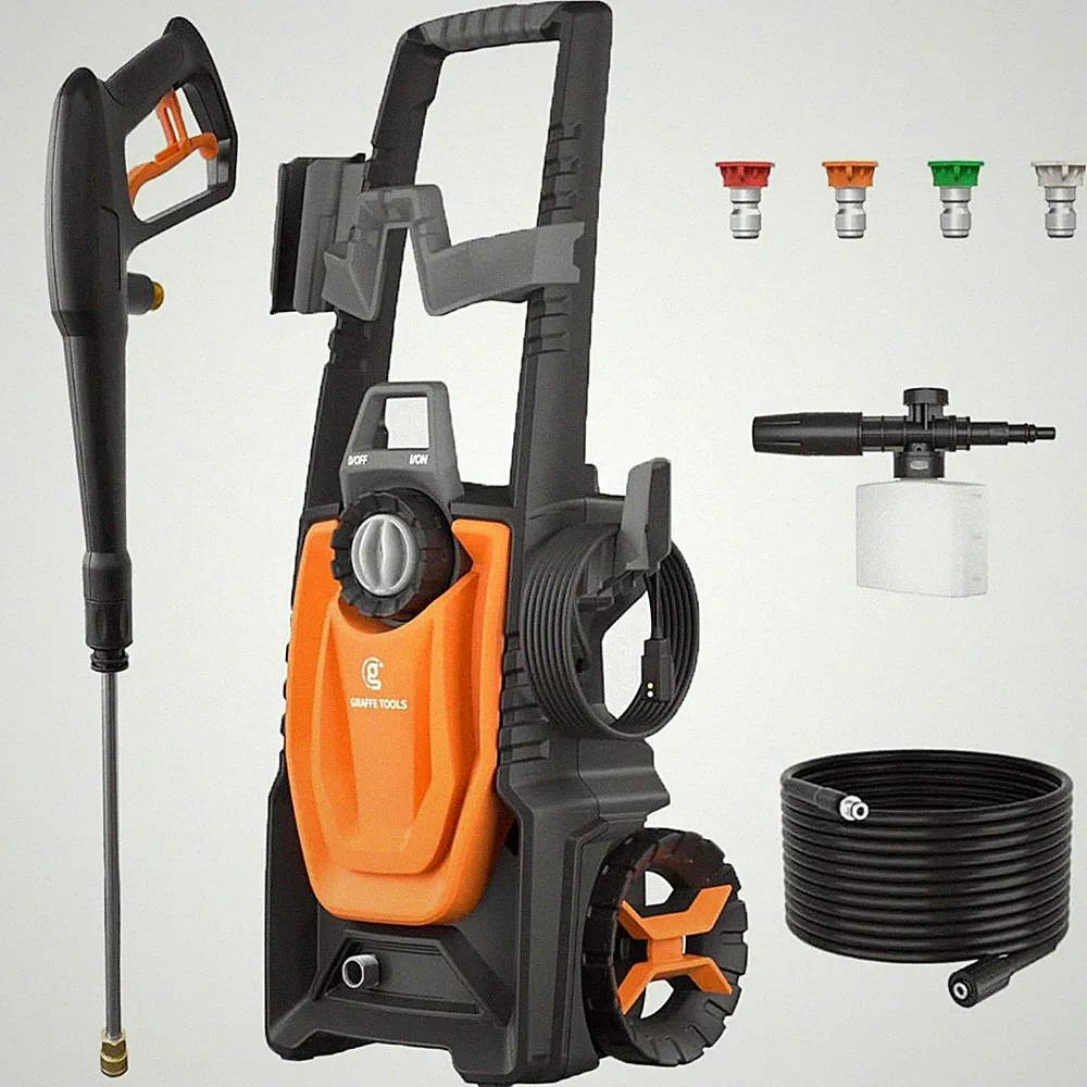 Giraffe Tools 1800W Electric Pressure Washer Max 2400 PSI 2.3 GPM, 20+32FT