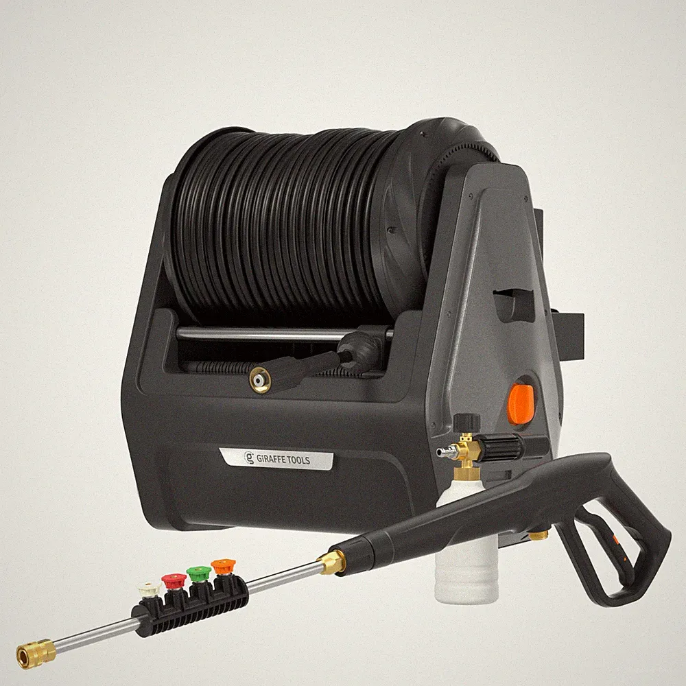 Giraffe Tools 2.2 GPM Electric Power Pressure Washer, Wall Mounted Max 2900 PSI