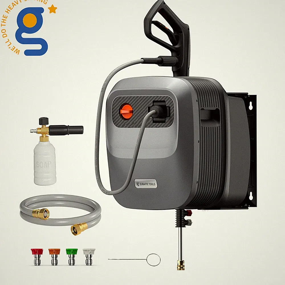 Giraffe Tools 2500 PSI Electric Pressure Washer Power Washer Hose Reel 65 Feet