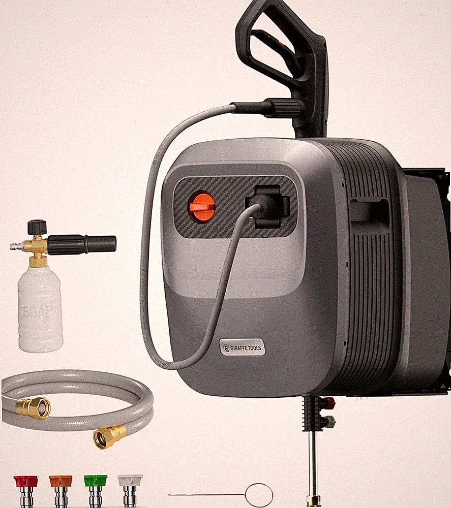 Giraffe Tools Electric Pressure Power Washer, 65FT Ultra-Soft Hose, Max 2500 PSI