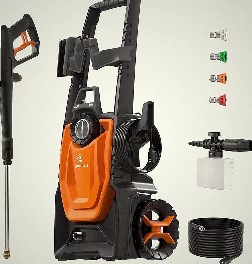 Giraffe Tools Electric Pressure Washer 2400 PSI 2.3 GPM 4 Quick-Connect Nozzles