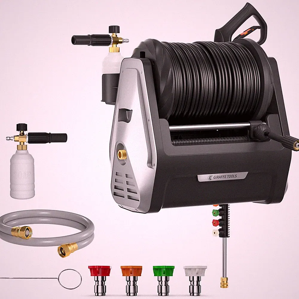 Giraffe Tools Electric Pressure Washer 2900 PSI Power Washer Hose Reel 100 Feet