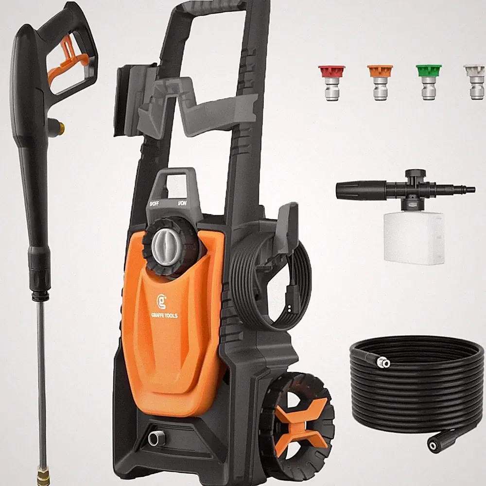 Giraffe Tools Electric Pressure Washer Max 2400 PSI 2.3 GPM, 20+32FT, 4 Nozzles
