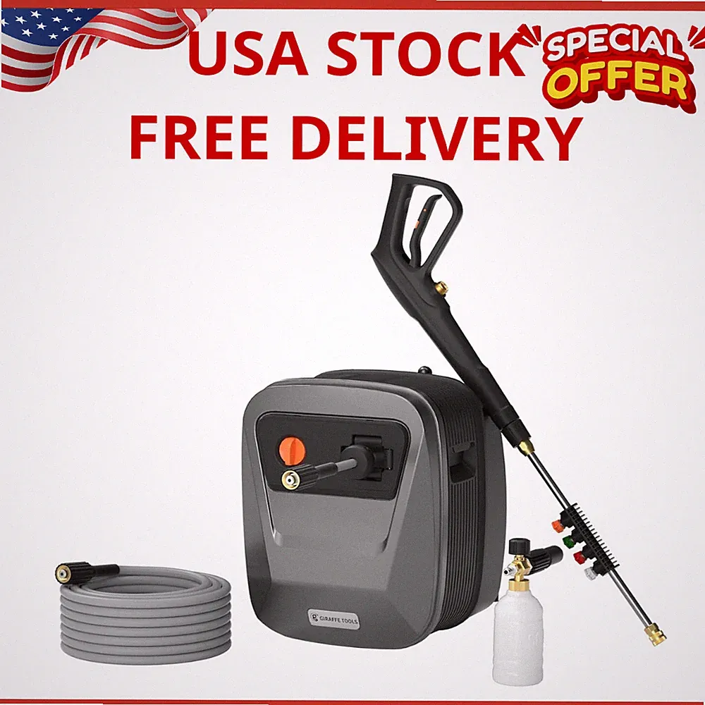 Giraffe Tools Grandfalls G20 Pro Pressure Washer 2500 PSI 2.2 GPM 65FT Hose Foam