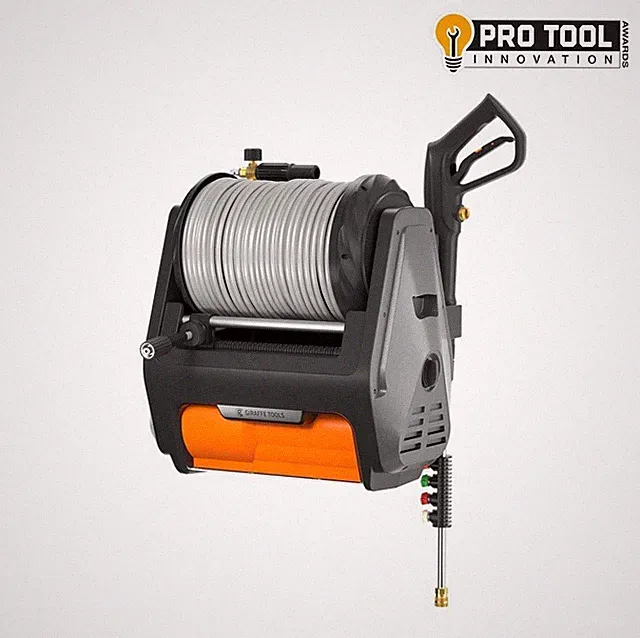 Giraffe Tools Grandfalls PressureWasher Pro w/100FT Auto-Retract HoseNIB 3700psi