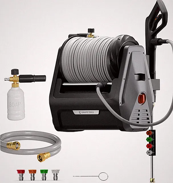 Giraffe Tools Grandfalls Retractable Wall Mount Pressure Washer Plus, Max 2900PS