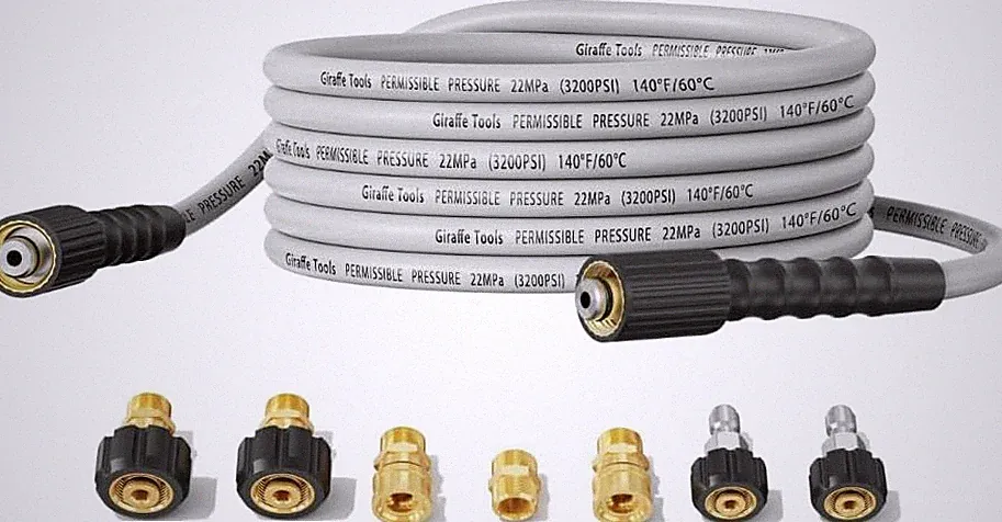 Giraffe Tools Pressure Washer Hose 25/50/100FT X 1/4" Power Washer Hose 3200 PSI
