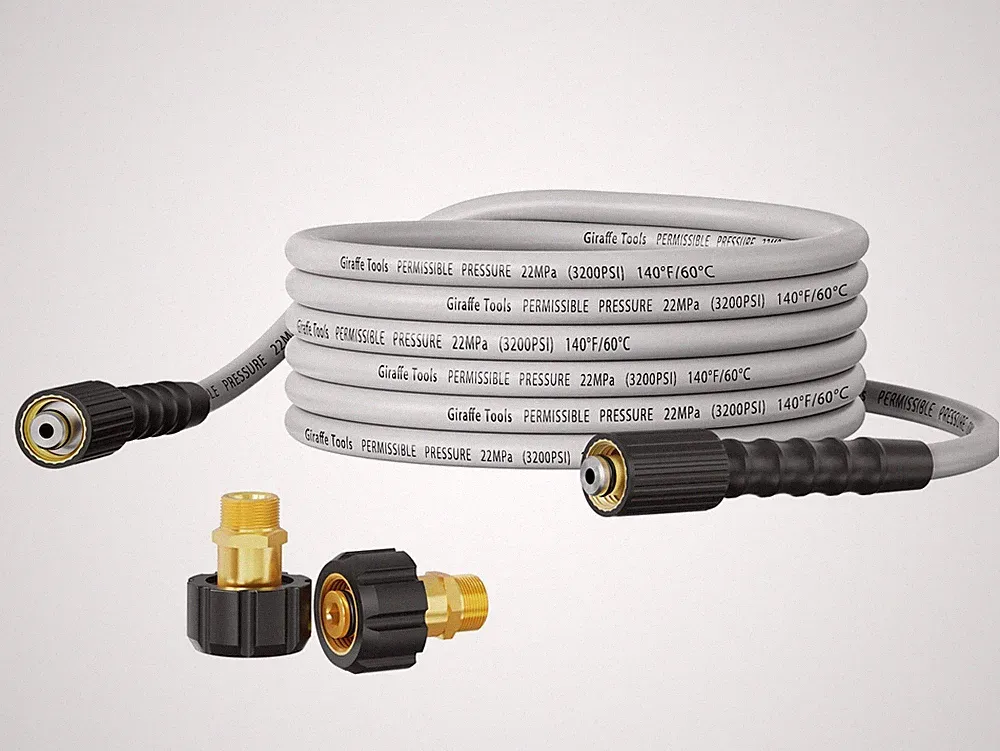 Giraffe Tools Pressure Washer Hose 25FT, 3200 PSI 1/4” M22-14 mm Fitting 25FT