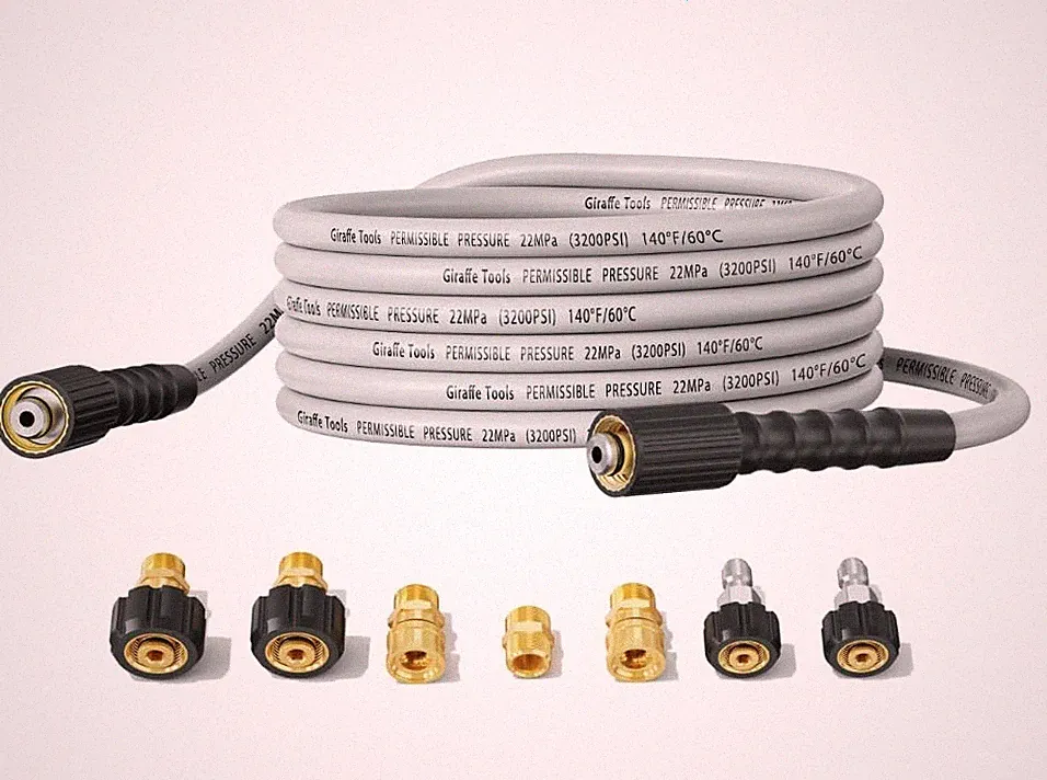 Giraffe Tools Pressure Washer Hose 25FT X 1/4", 3200 PSI 25FT, Gray