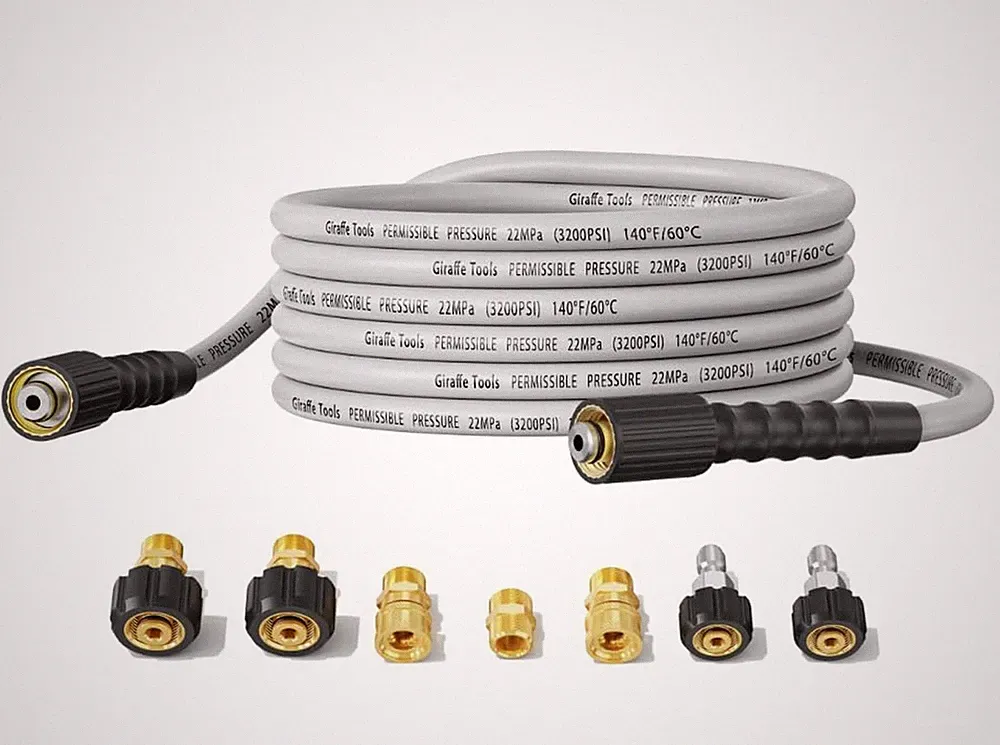 Giraffe Tools Pressure Washer Hose 25FT X 1/4", 3200 PSI Pressure Washing Hos...