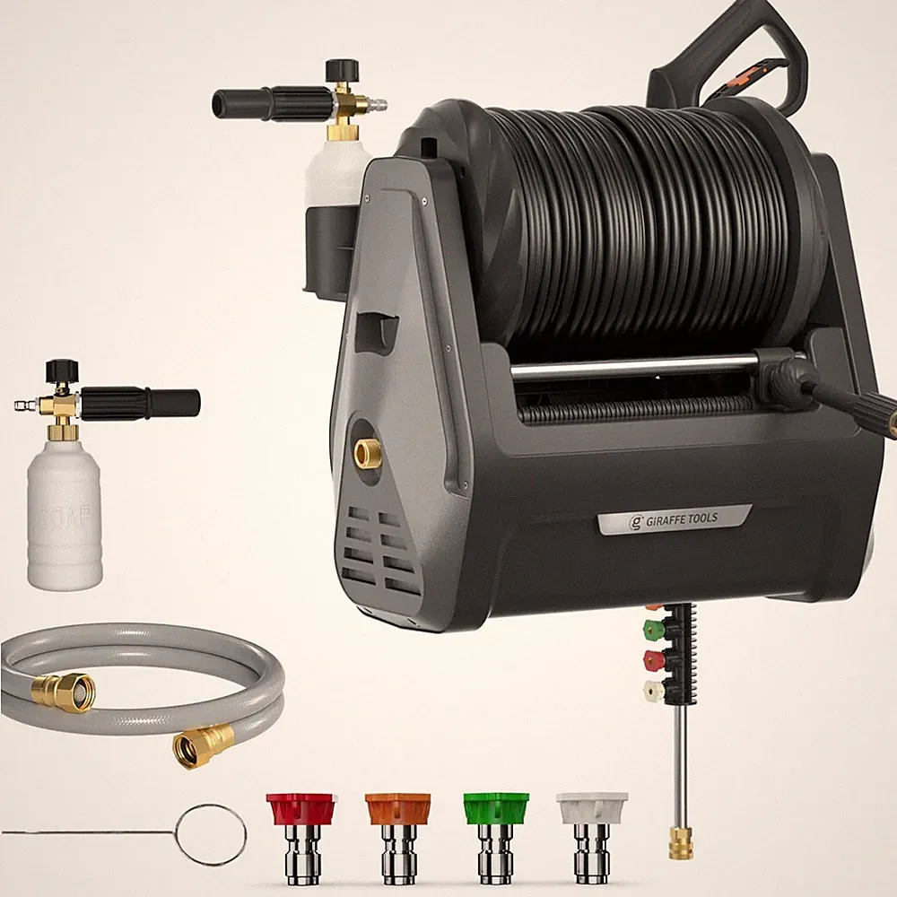 Giraffe Tools Retractable Electric Pressure Power Washer, Max 2900 PSI 2.2 GPM