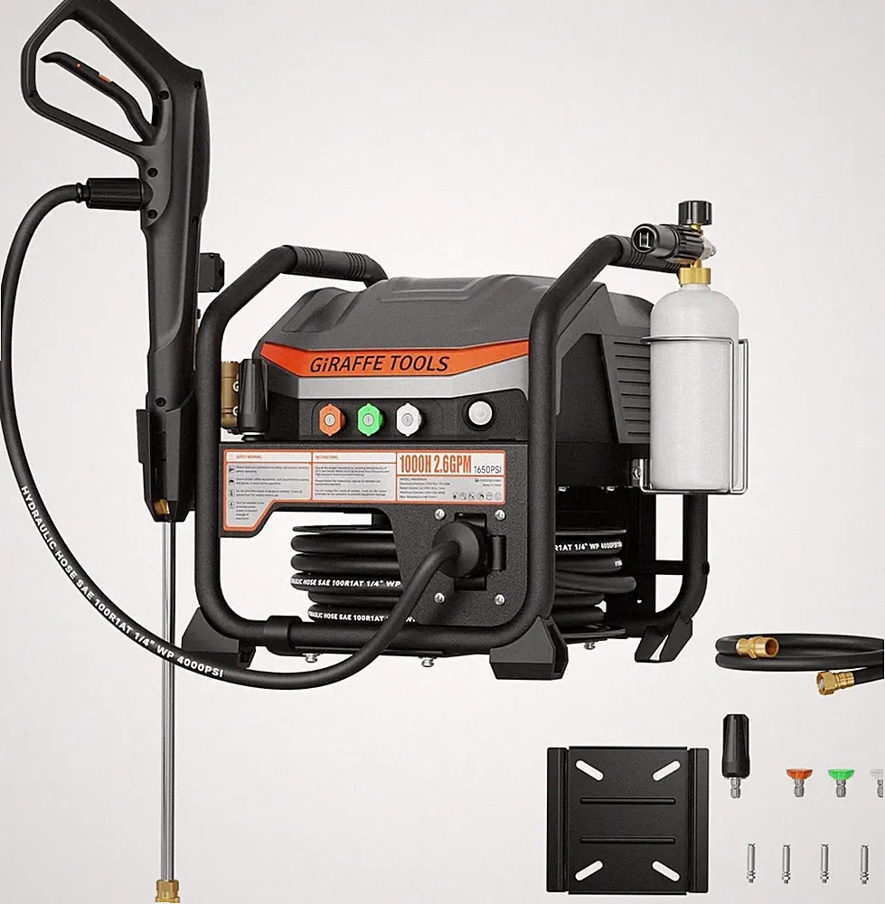 Giraffe Tools Retractable Pressure Washer Ultra Flow Max 2.6GPM Brushless Motor