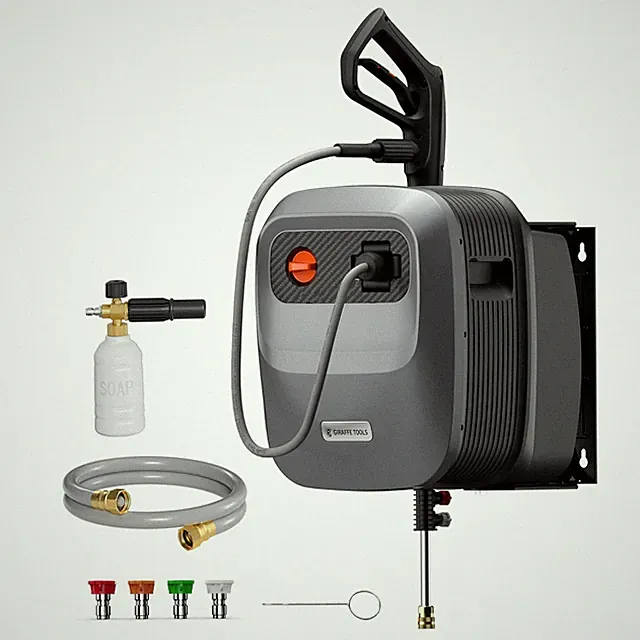 Giraffe Tools Retractable Wall Mounted Pressure Washer