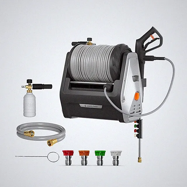 Giraffe Tools Wall Mounted Pressure Washer with 100ft Detachable Hose, Max 29...