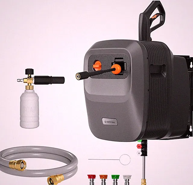 Grandfalls G20B Pro Pressure Washer, 2500 PSI, 65FT Hose Reel, 4 Nozzles