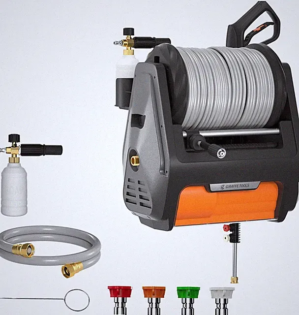Grandfalls Pro Retractable Pressure Washer 2900PSI 100FT Hose Wall Mount