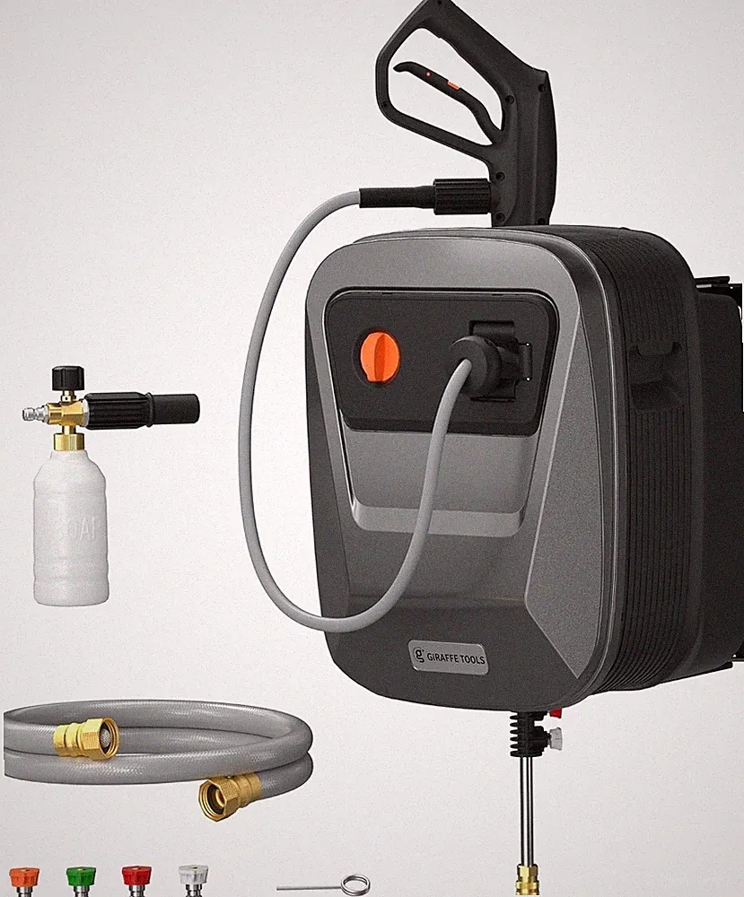 Grandfalls Retractable Pressure Washer G20 2500 PSI 2.2 GPM Wall Mounted