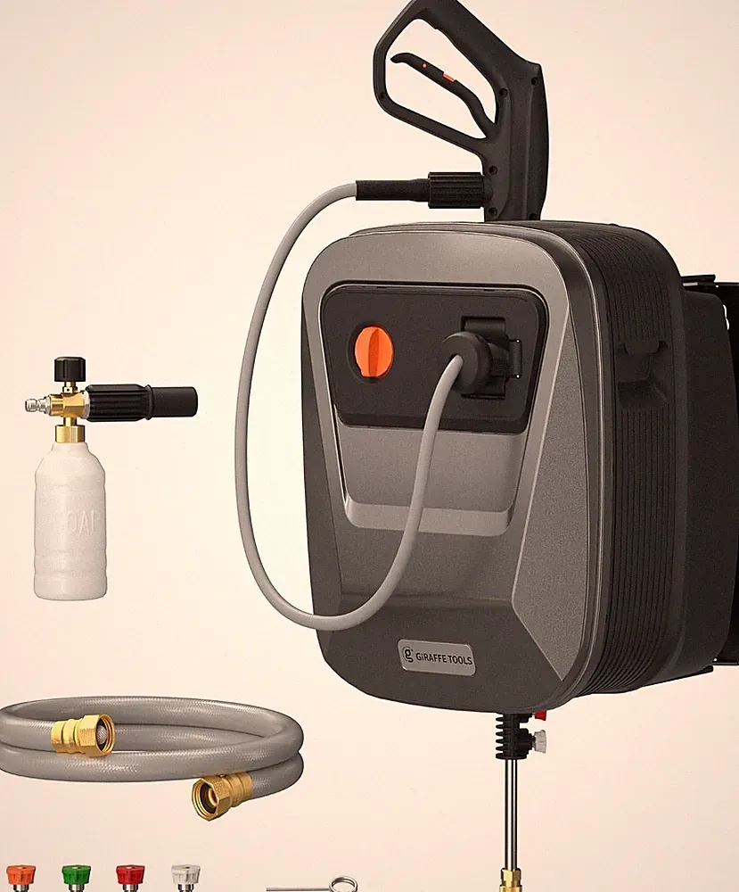 Grandfalls Retractable Pressure Washer G20 2500 PSI 2.2 GPM Wall Mounted W/ 65FT