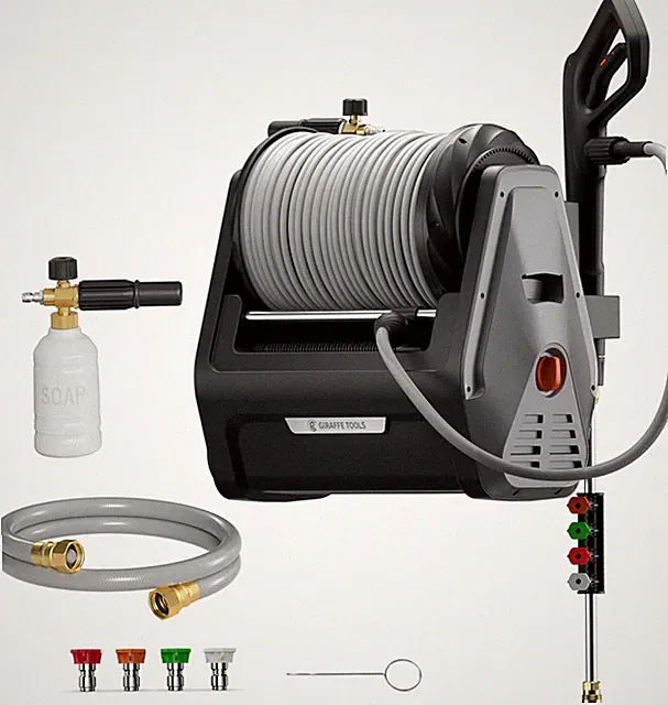Grandfalls Retractable Wall Mount Pressure Washer Plus, Electric Power Washer wi