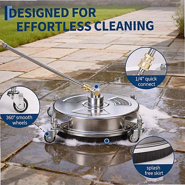 GRAVEE 14Inch Pressure Washer Surface Cleaner 4000PSI 4 Wheels Sidewalk Driveway