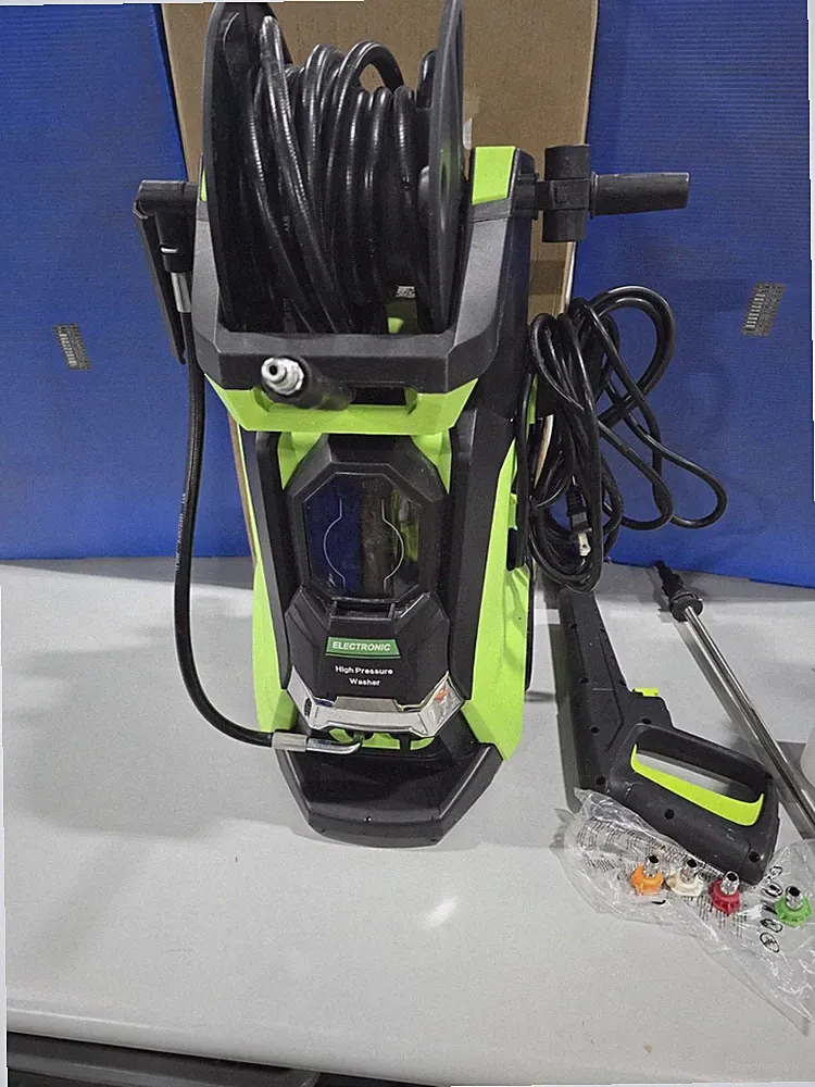 GREEN - ELECTRIC PRESSURE WASHER, 3800PSI MAX 2.6GPM SMART HIGH PRESSURE
