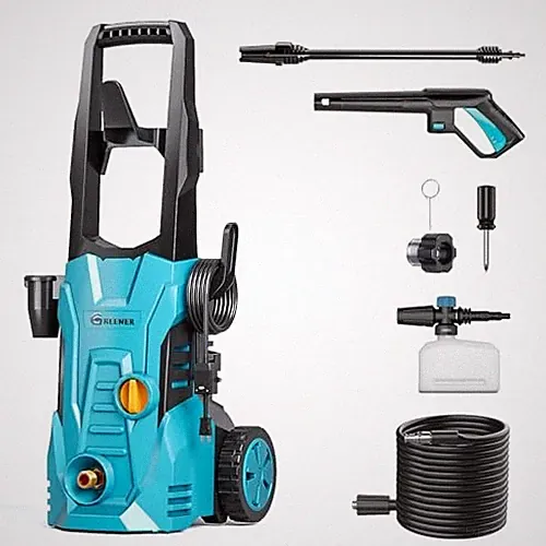 GREENER ELECTRIC PRESSURE WASHER 3800 PSI, ADJUSTABLE NOZZLE, 2.4GPM, - BLUE