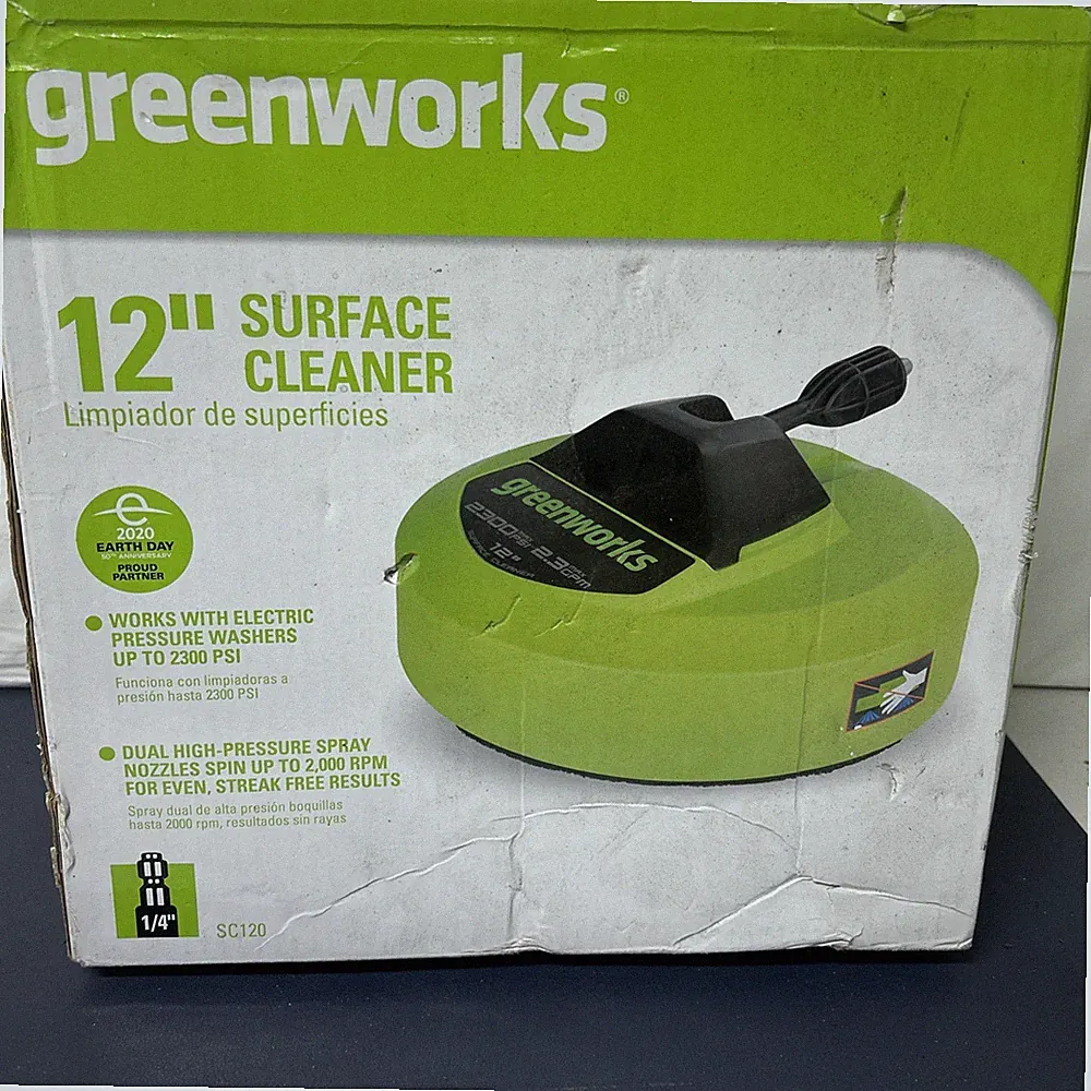 Greenworks 12 inch Pressure Washer Attachment Surface Cleaner 2300 Psi See Pics