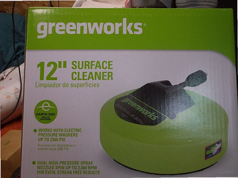 Greenworks 12 inch Pressure Washer Attachment Surface Cleaner Up to 2300 Psi