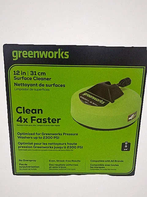 Greenworks 12 inch Surface Cleaner Pressure Washer Attachment 1/4" Quick Connect
