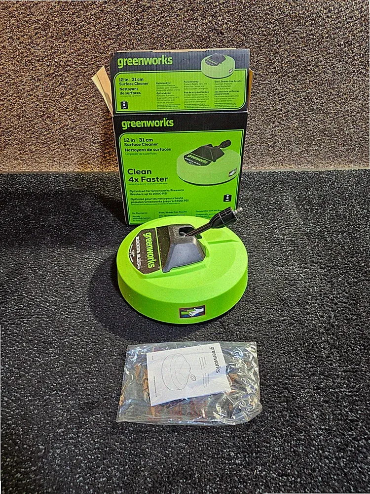 Greenworks 12 inch Surface Cleaner Pressure Washer Attachment 1/4" Quick Connect