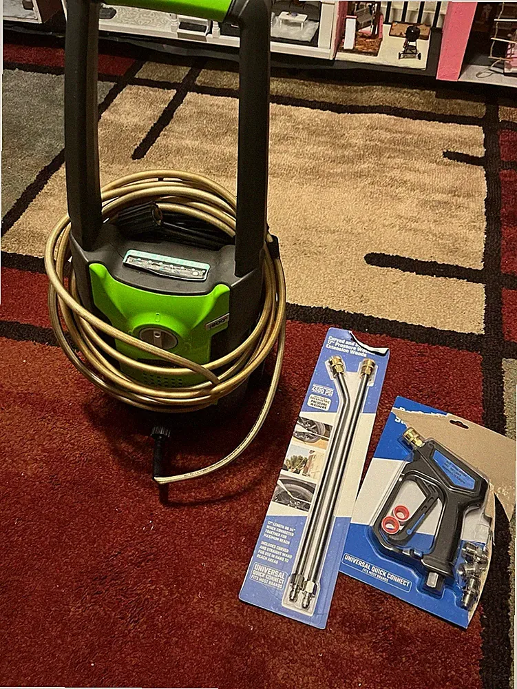 GreenWorks 1600 Cold Water Pressure Washer 1600 psi Quick Connect Gun Hose