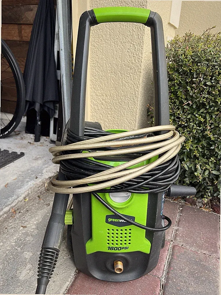 GreenWorks 1600 PSI Corded Electric Pressure Washer Quick Connect Gun Hose
