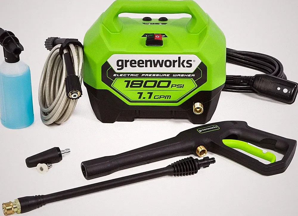 Greenworks 1800 PSI 1.1 GPM Electric Pressure Washer PWMA Certified GPW1804TN
