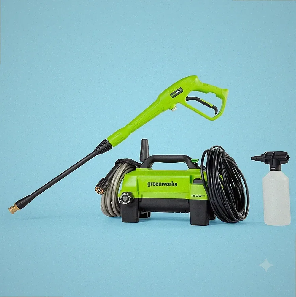 Greenworks 1800 PSI Electric Pressure Washer Compact w/ 2 Tips with 1.2GPM