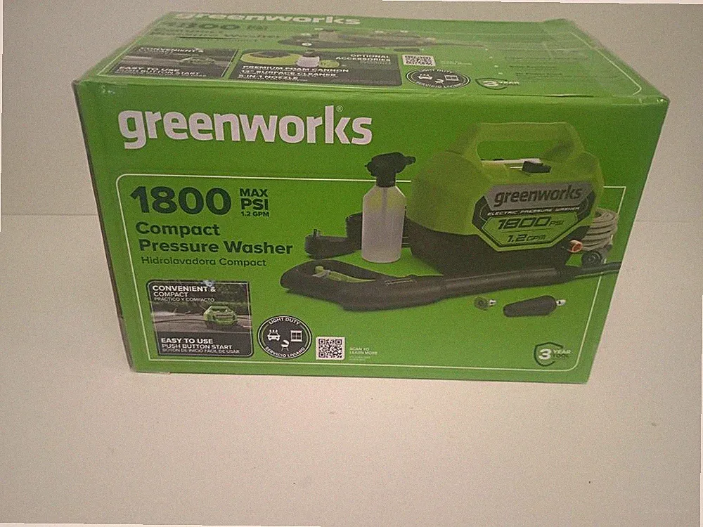 GREENWORKS 1800 PSI PRESSURE WASHER (P04023772)