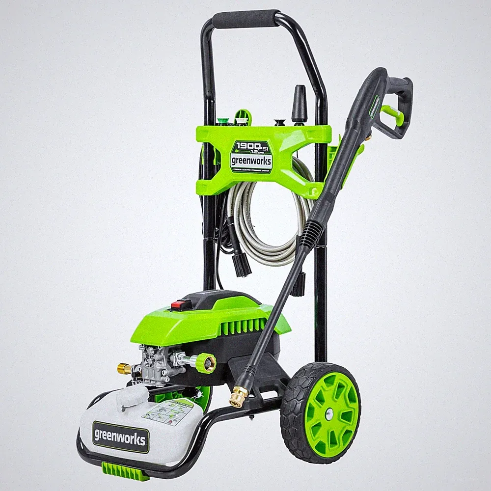 Greenworks 1900 PSI 1.2 GPM Electric Pressure Washer 25ft Hose w/4 Nozzles