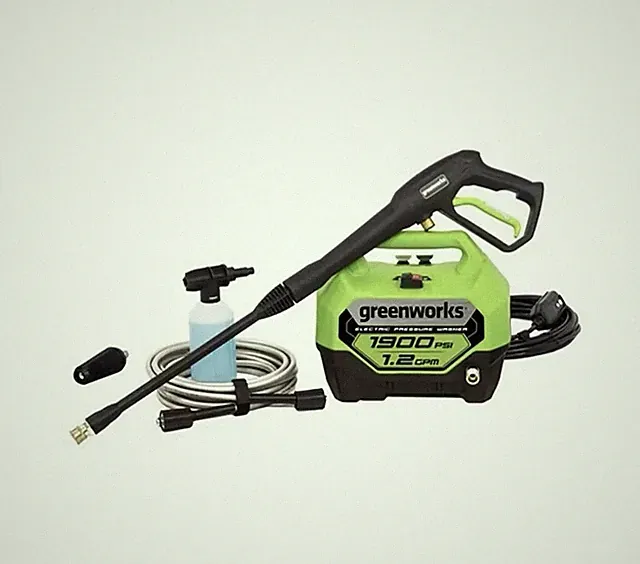 Greenworks - 1900 PSI 1.2 GPM Electric Pressure Washer Combo Kit