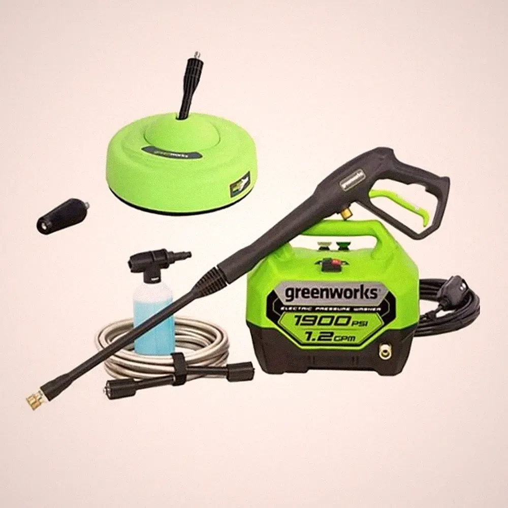 Greenworks 1900PSI 1.2 GPM Corded Electric Pressure Washer & 11" Surface Cleaner