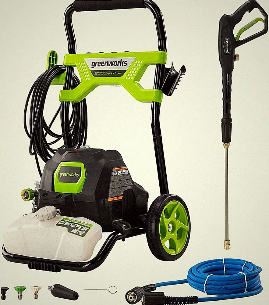 Greenworks 2000 PSI 1.2 GPM Pressure Washer (Open Frame GPW2003)