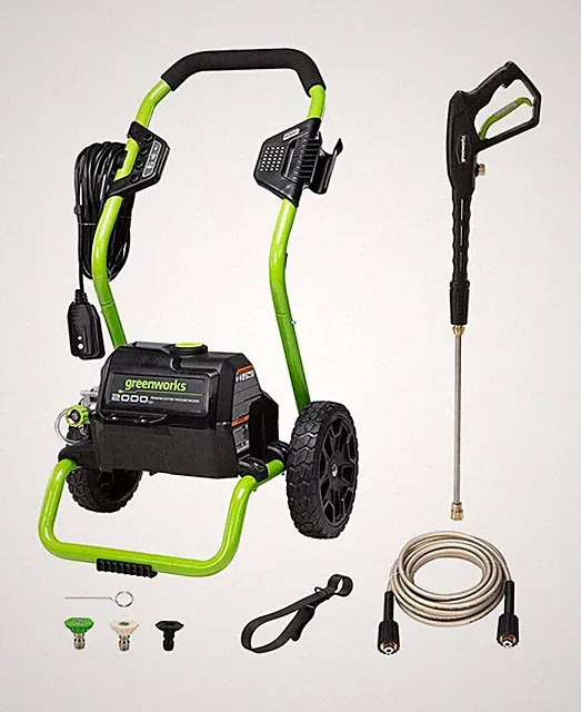 Greenworks 2000 PSI (13 Amp) Electric Pressure Washer (Wheels For T... Fast Ship
