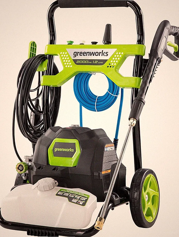 Greenworks 2000 PSI (. GPM) Electric Pressure Washer (25°, 40°, Soap, and Turbo