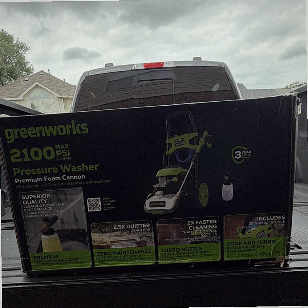 GreenWorks 2100 PSI Electric Pressure Washer w/ Foam Cannon & Turbo Nozzle