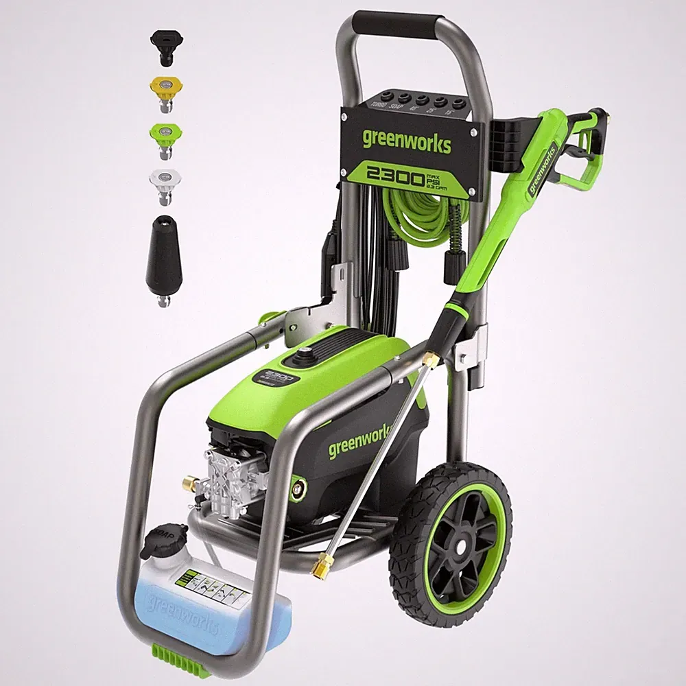 Greenworks 2300 PSI Electric Pressure Washer(Gen2) 35Ft Cord 25Ft Hose 5 Nozzles