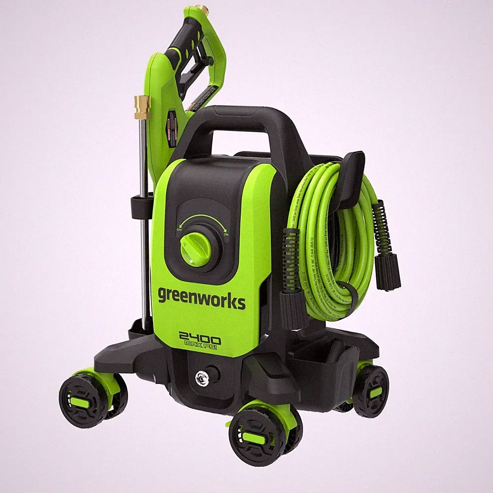 Greenworks 2400PSI Brushless 1.2GPM Four-Wheel Electric Pressure Washer